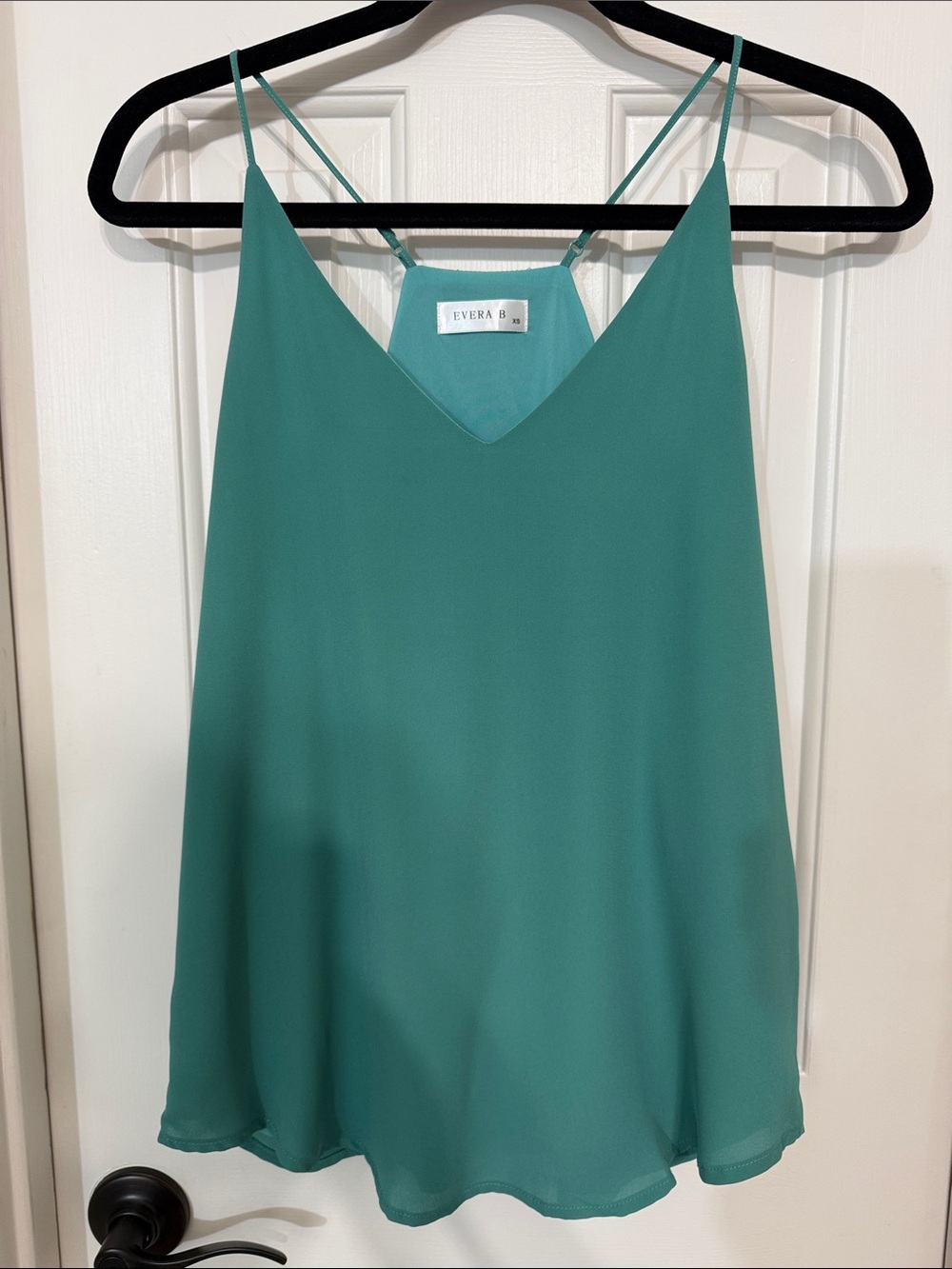 Teal V-Neck Double-Strap Camisole